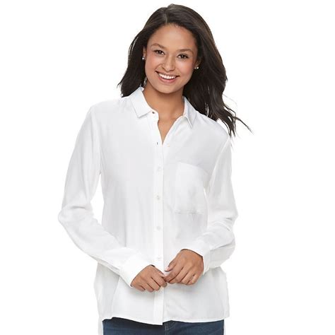 juniors white button up shirt|juniors white button down blouse.